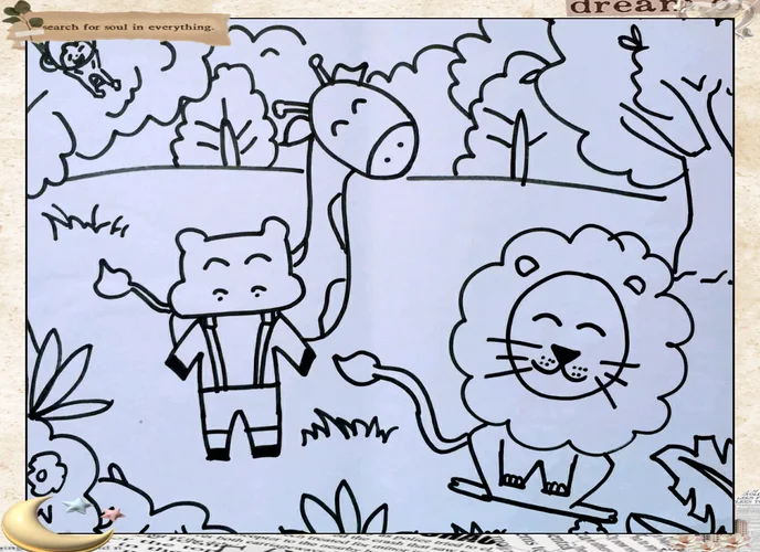 动物园简笔画图案简单_2