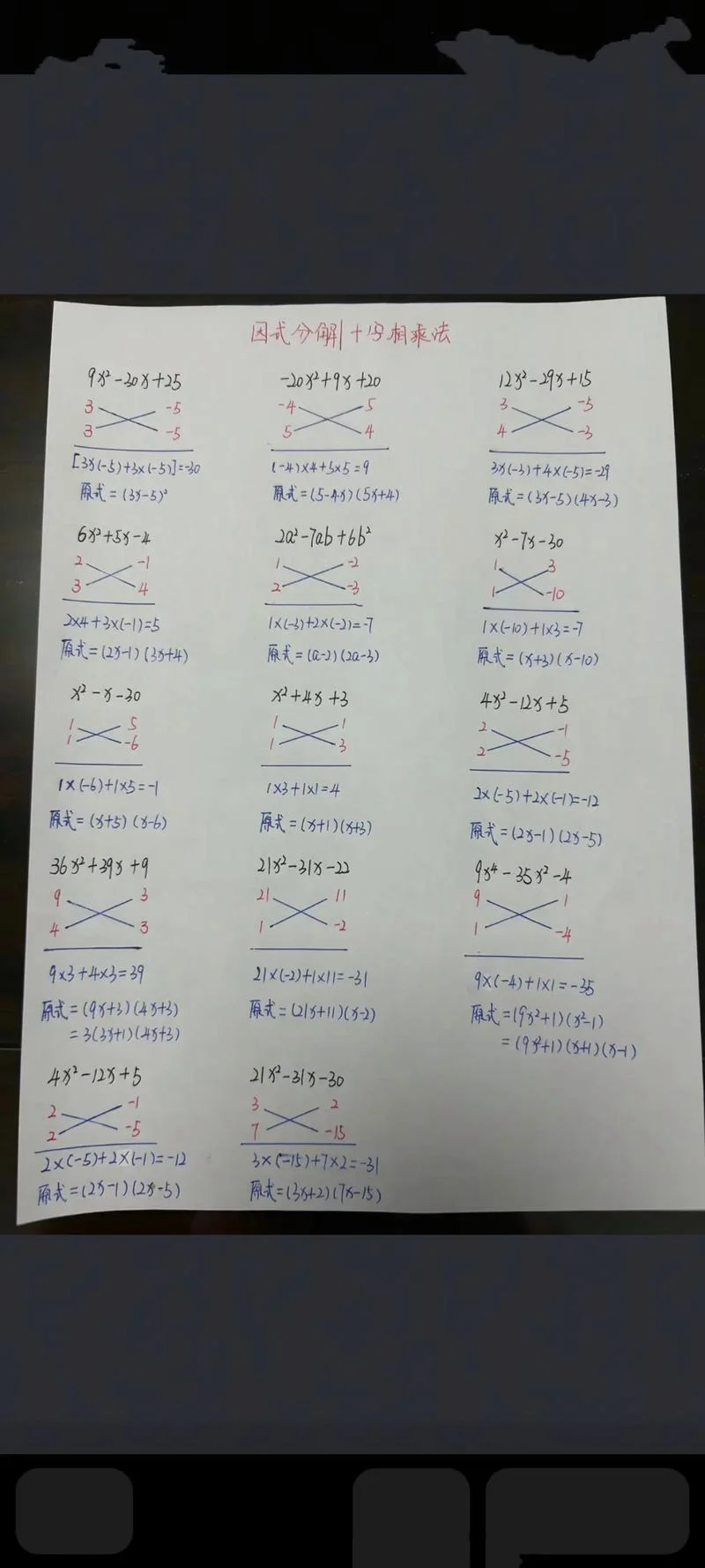 因式分解十字交叉公式_1