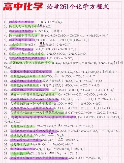 高中化学公式大全气体-高中化学气体公式大全