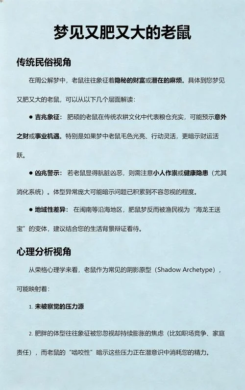 梦见家里有一只大老鼠-老鼠钻进家里