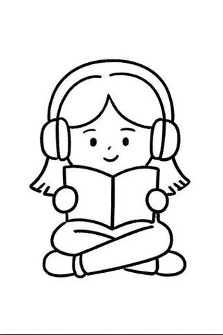 幼儿看图书简笔画图片_1