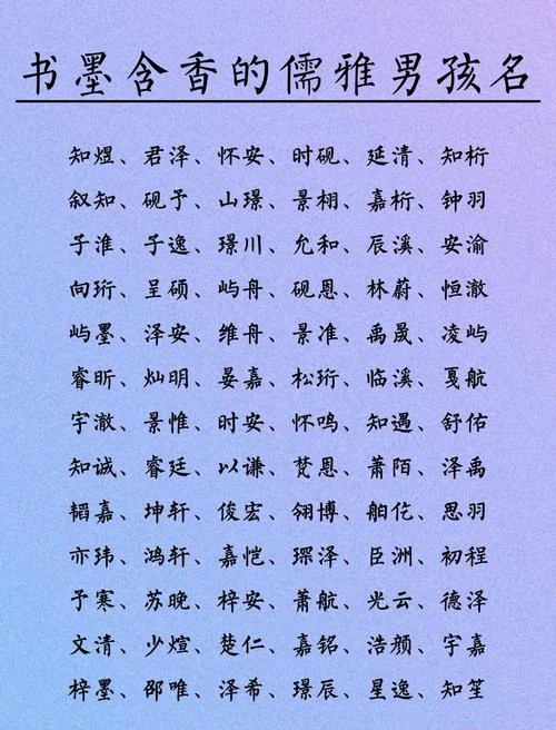 起名字大全男孩超赞_1