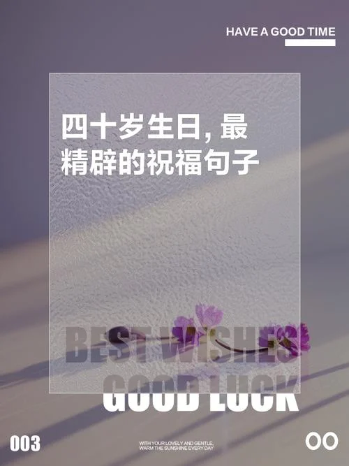 40岁生日感悟精致句子-40 岁生日感悟精句