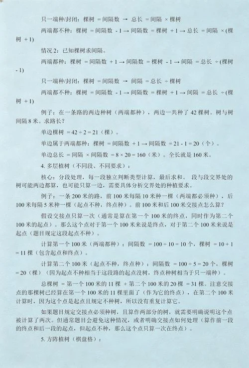 植树问题公式五年级_1