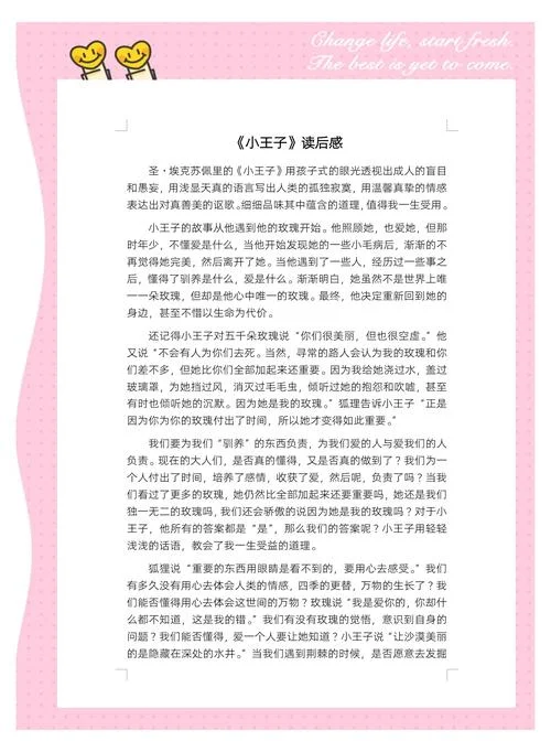 小王子感悟50字-小王子感悟