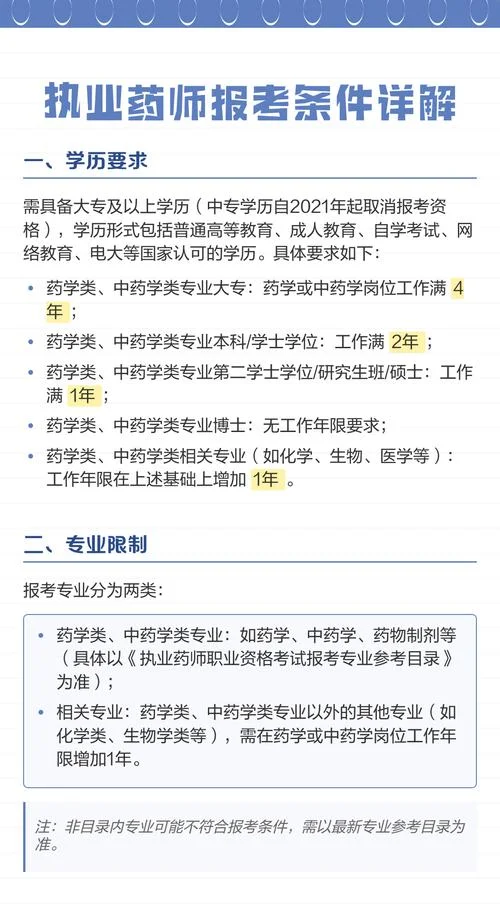执业药师报考报名要求-执业药师报名要求