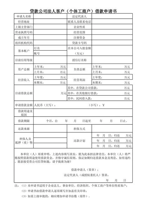 企业无息贷款申请书_2