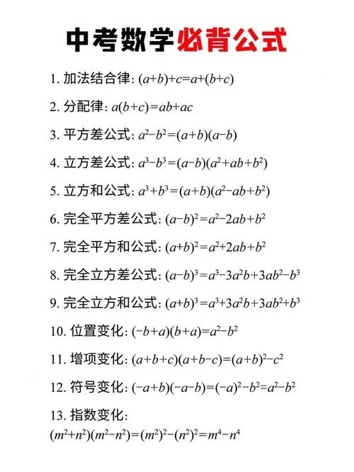 高中必背数学常用公式_1