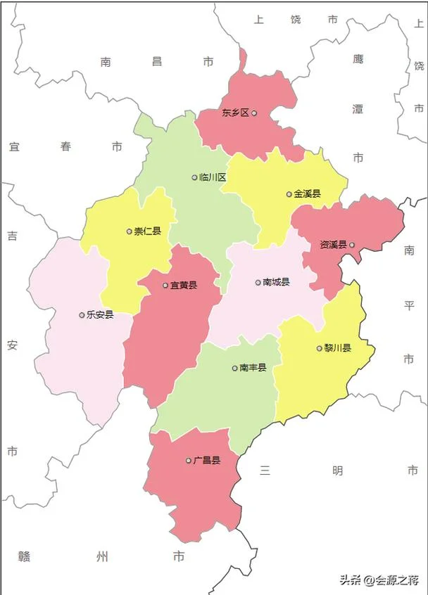江西省抚州市地图介绍-江西抚州地图