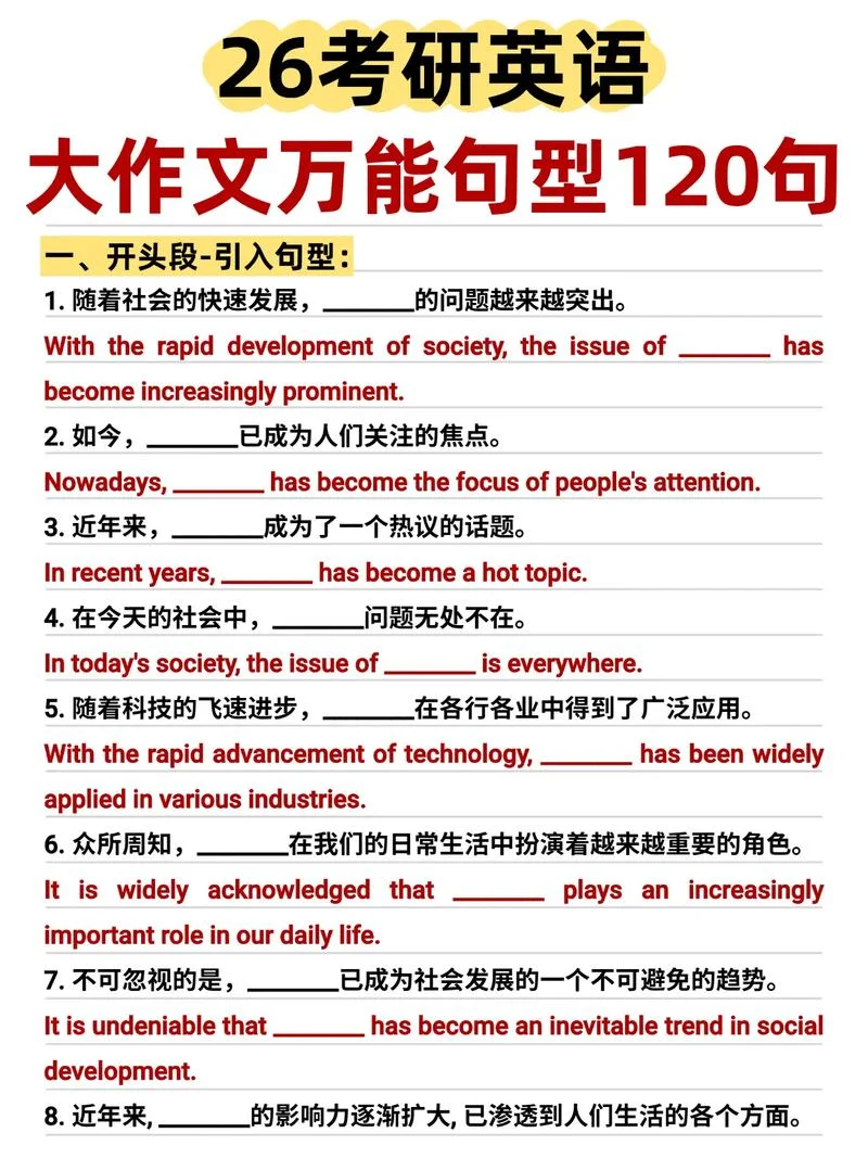 考研英语齐头式范文-考研英语齐头式范文