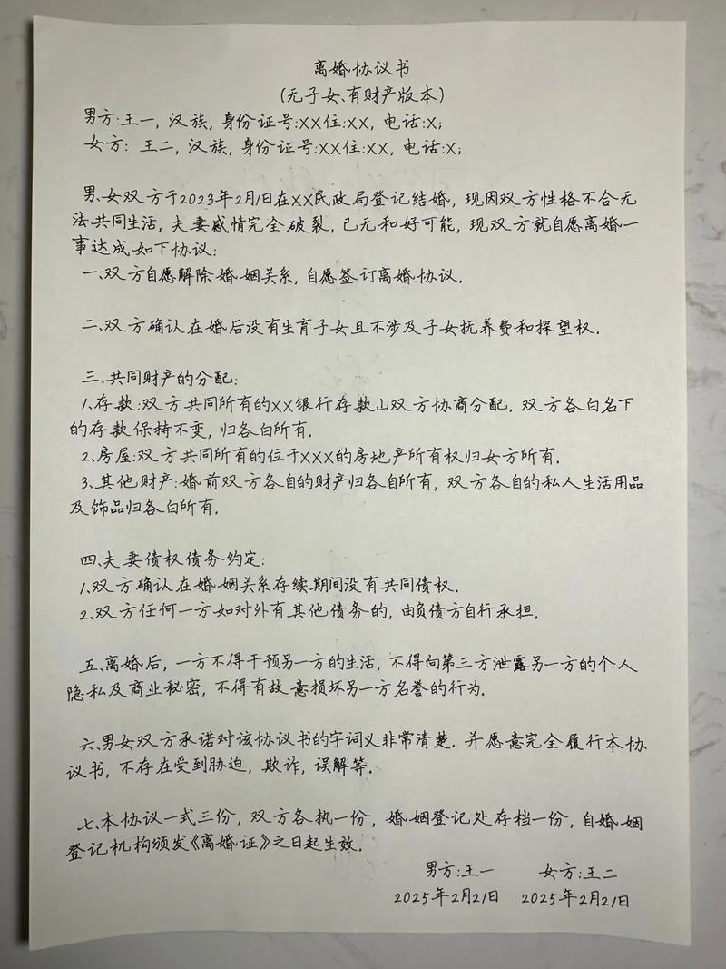 离婚房产不分割怎么写_1