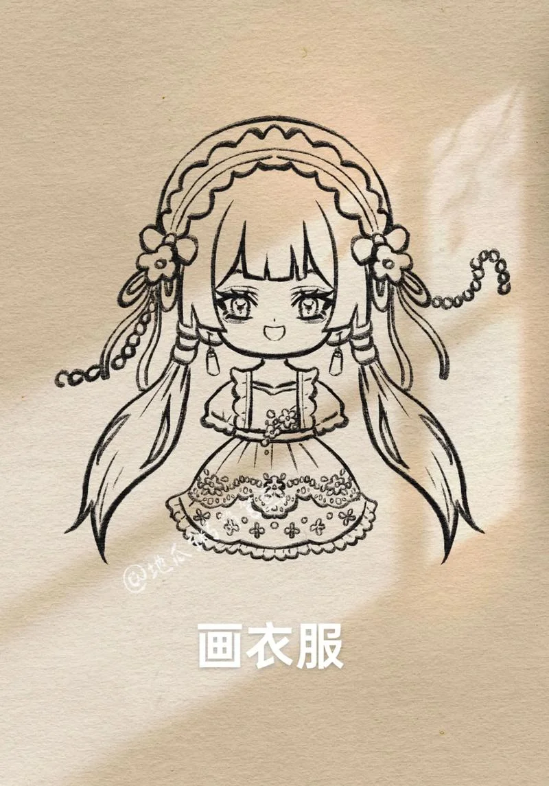q版女孩怎么画-女孩 q 版上色图解