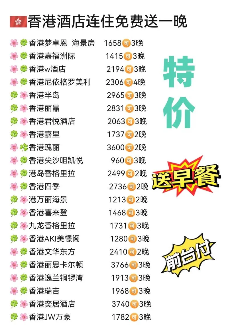 港澳双飞五日游价格_2