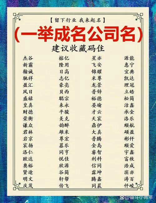 服装定制公司起名大全-服装定制公司起名大全