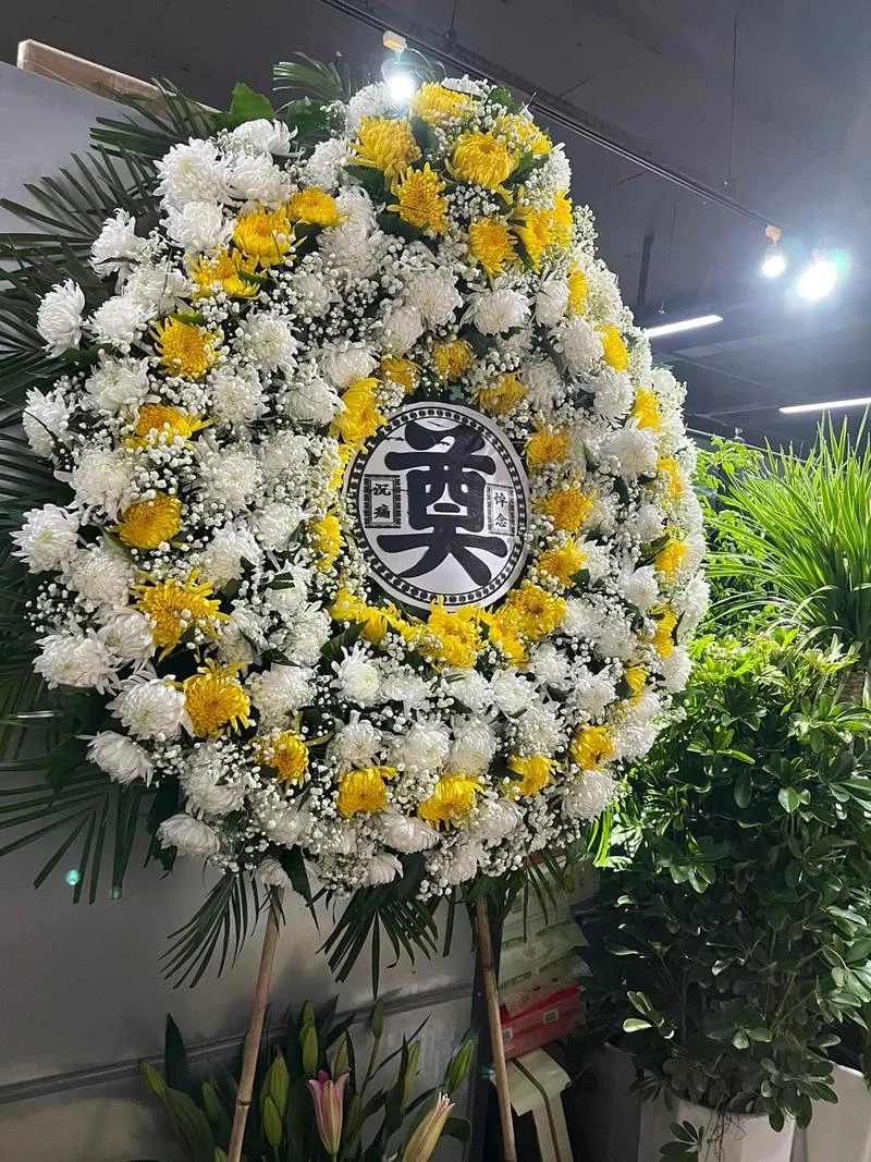 梦见很多人去送花圈_2