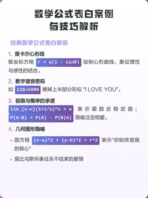 数学表白公式初二-初二数学表白公式