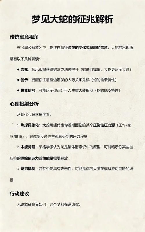 梦见大蛇什么预兆_2