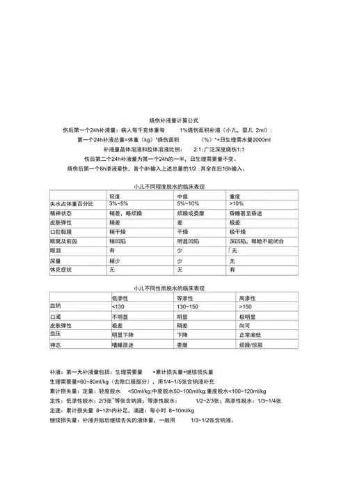 生理需要量计算公式_2