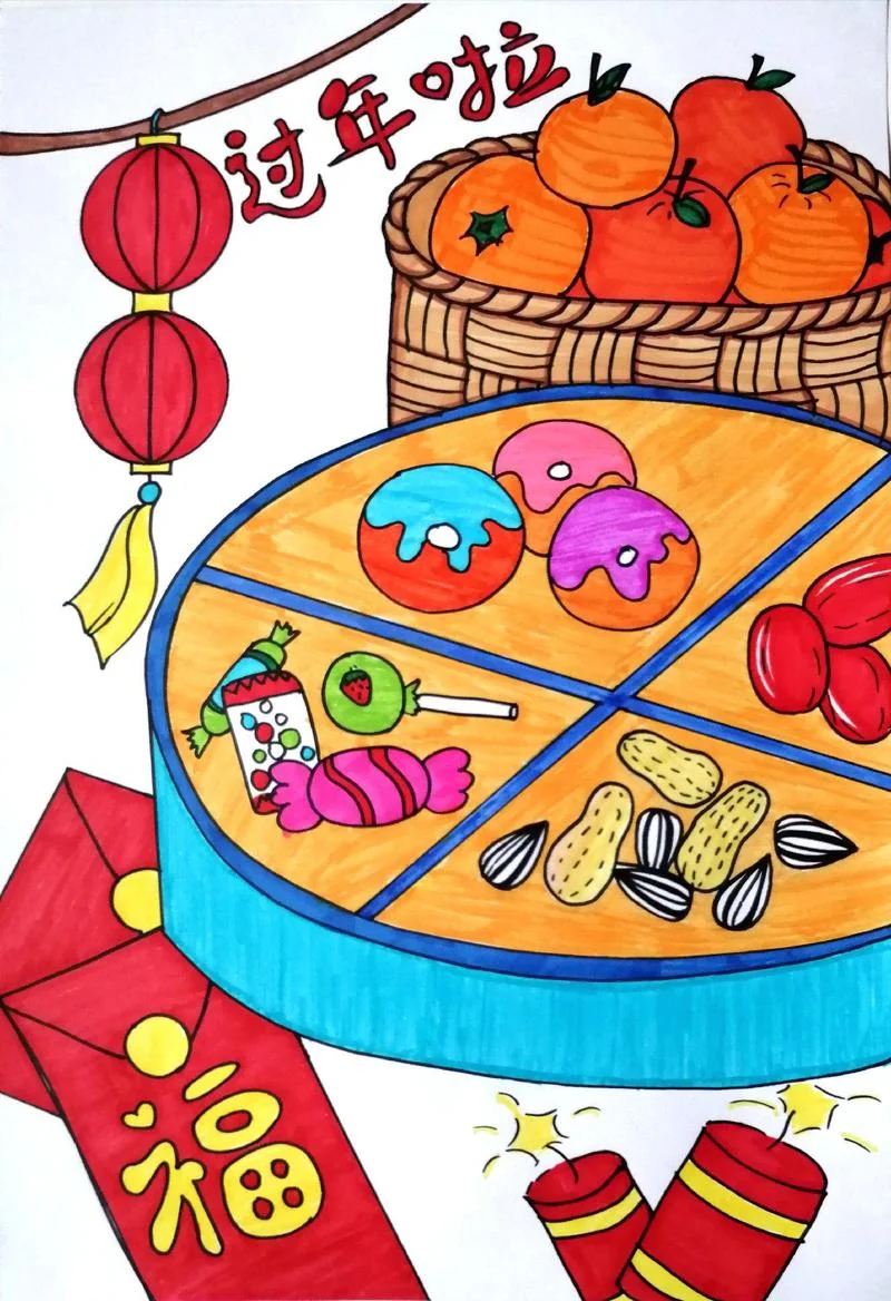 关于春节的图画简笔画-春节简笔画图画