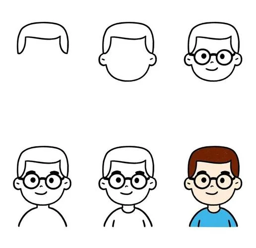 男士简笔画步骤大全-男士简笔画步骤汇总