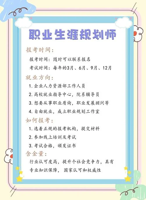 职业规划师报考费用-职业规划师报考费