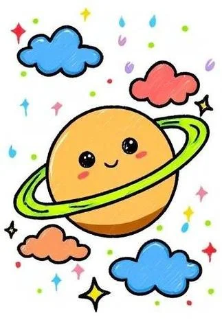 太空星球彩色简笔画-太空星球彩色简笔画