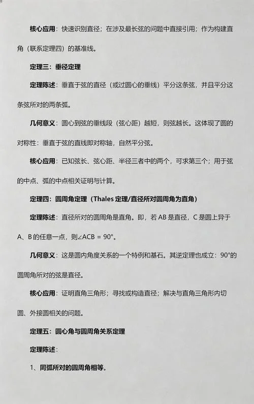 圆的所有定理公式大全_2