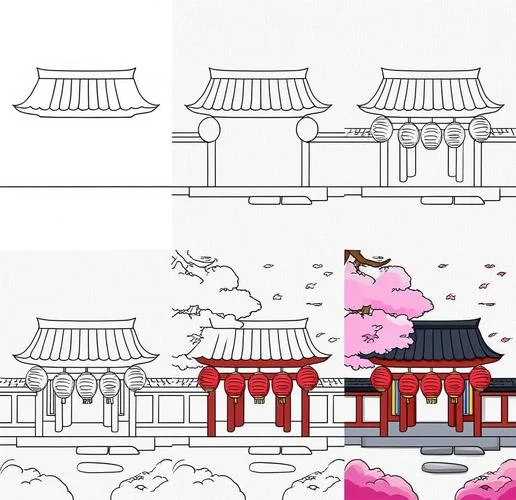 亭子简笔画平面_1