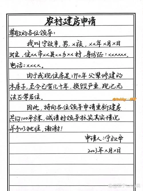 建房贷款申请书范文_1