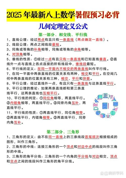初中数学重点公式定理_1