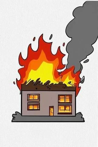 梦到房前着火了_2