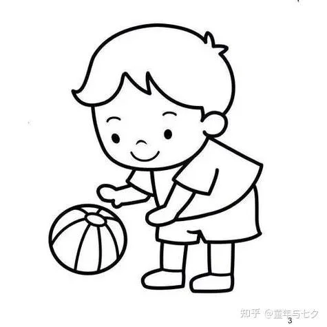 简笔画人物玩玩具_2