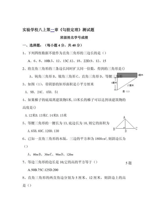 勾股定理难题初二_2