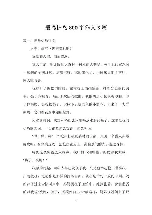 以鸟儿为主题写作文_1