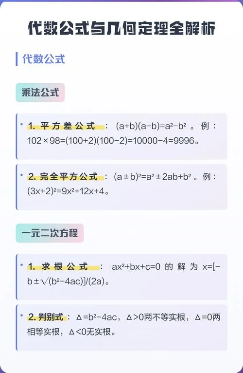 代数方程公式_1