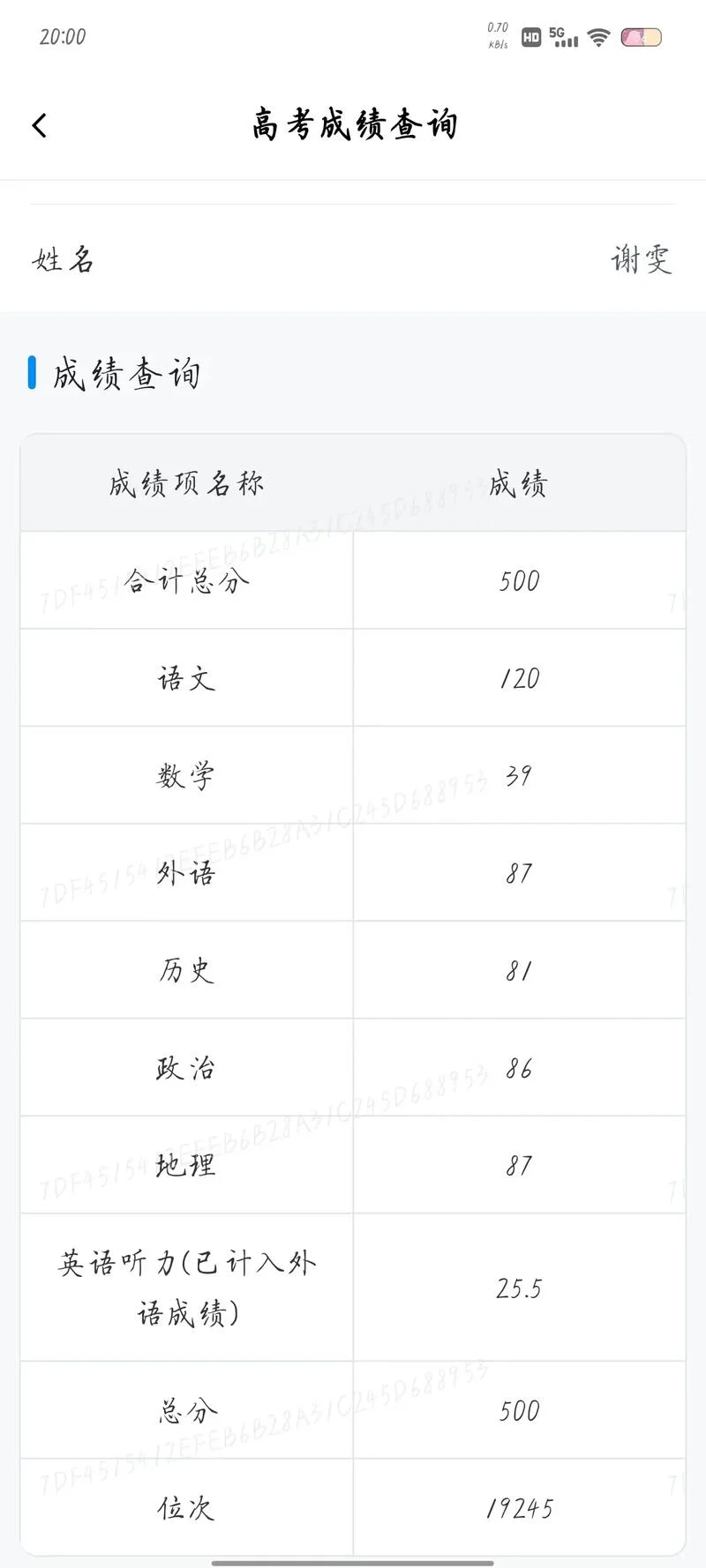 查高考以前成绩_1