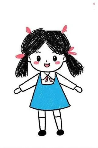 可爱小美女简笔画-可爱小美女简笔画