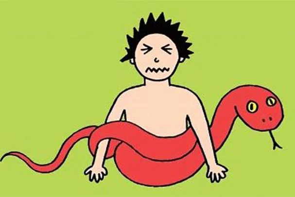 梦见蟒蛇缠身并打死蛇_1