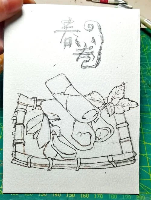 春卷简笔画-春卷简笔画