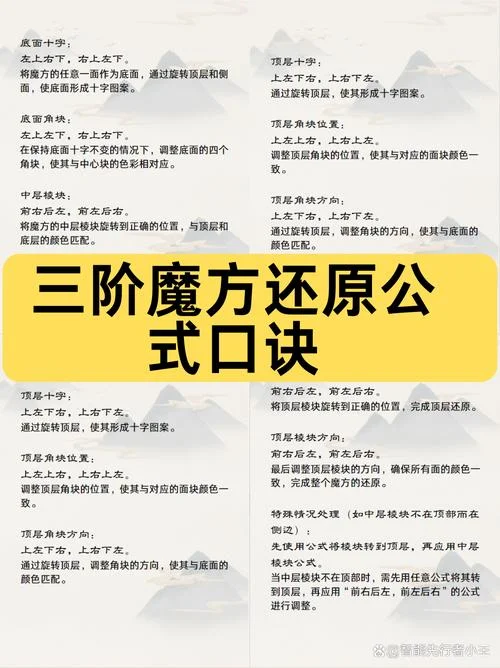 魔方一面墙公式_1