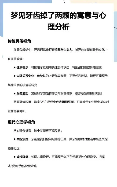 梦见掉牙了周公解梦_1