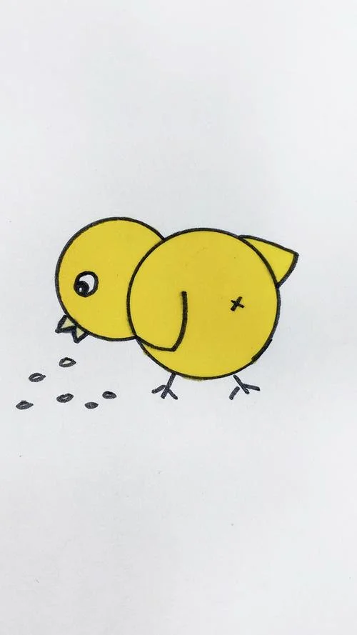 小鸡简笔画一年级-小鸡简笔画一年级