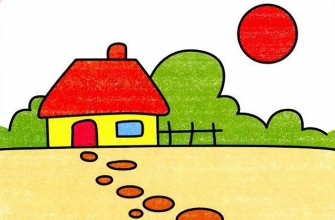 幼儿简笔画 简单 风景 颜色_2