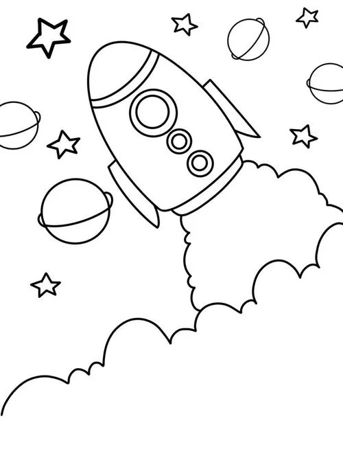 幼儿简笔画情景画太空-幼儿太空简笔画