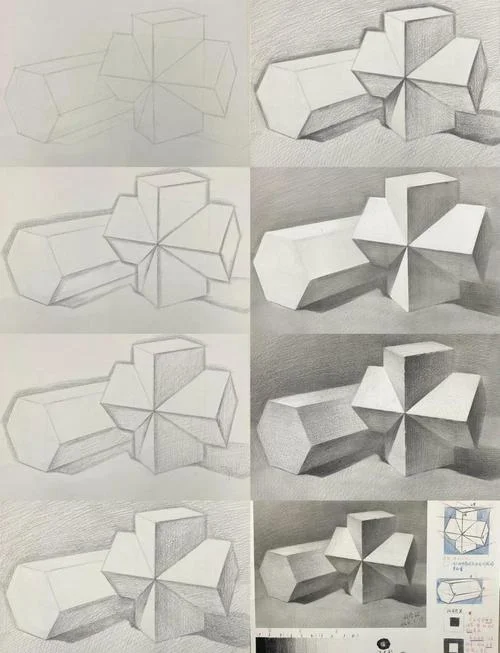 怎么画素描立体图形-素描立体图怎么画
