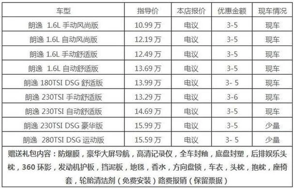 大众朗逸多少钱一台_2