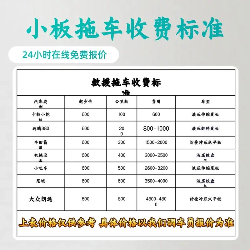 拖车收费一公里多少钱_2