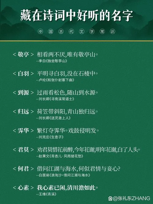 出自诗句的名字_1