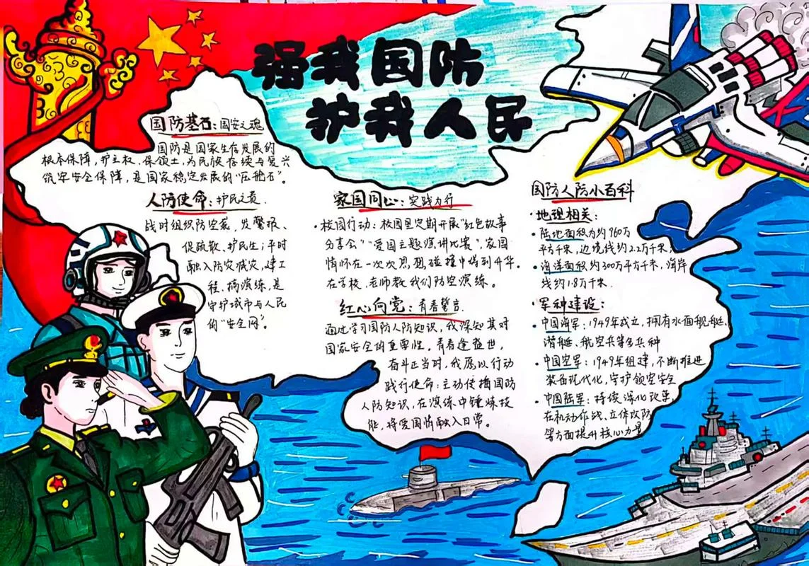 手抄报国防教育-国防手抄报教育