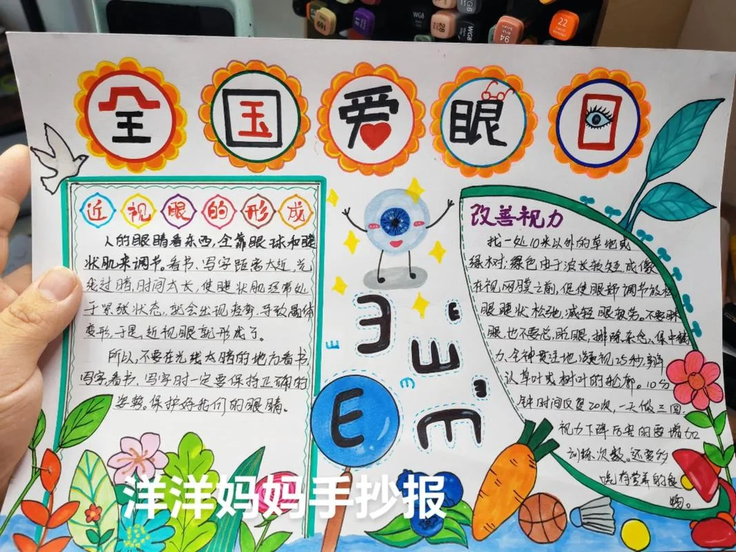 爱护眼睛保护视力手抄报内容-爱护眼睛手抄报